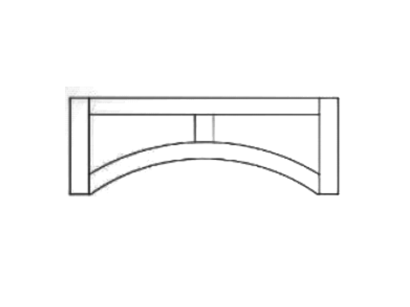 Sterling Shaker Arched Valance 36' X 12' X 3/4'