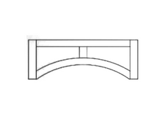 Sterling Shaker Arched Valance 42' X 12' X 3/4'
